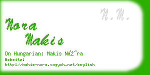 nora makis business card